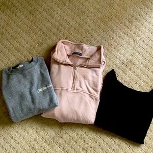 Brandy Melville sweatshirts and shirt
